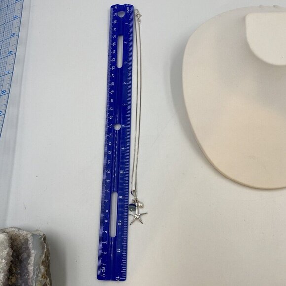 Stunning Sterling Silver 925 Necklace “Starfish ” Pendant Necklace #B204 - Picture 11 of 12